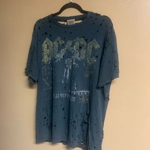 Vintage AC/DC distressed band t